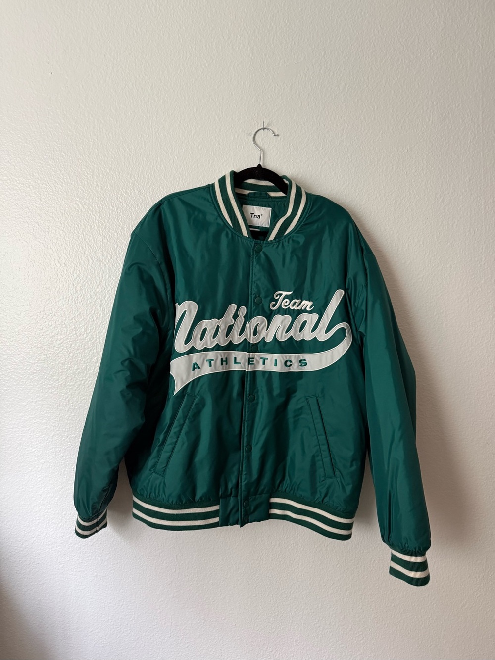 TNA (ARITIZIA) Teal Letterman's Jacket - Size XL
